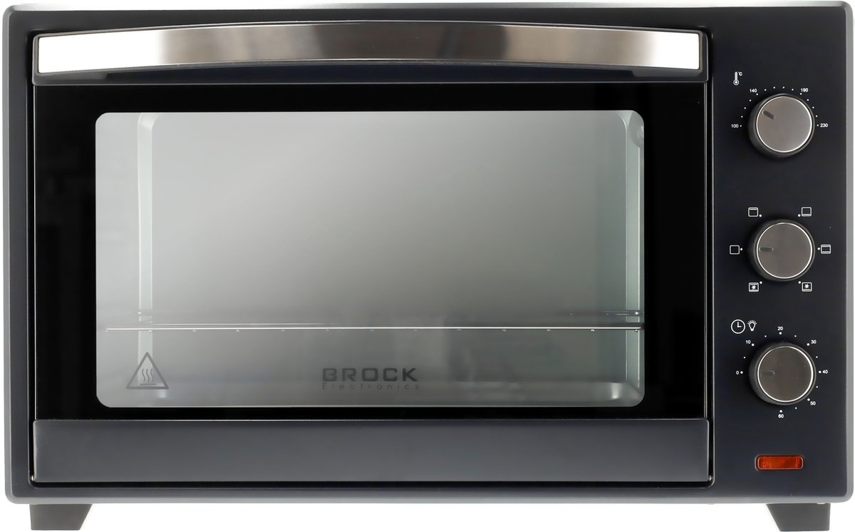 BROCK Electronics Oven TO 4801 BK (48 liter, Hetelucht, Grill, Zwart)