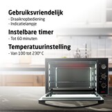 BROCK Electronics Oven TO 4801 BK (48 liter, Hetelucht, Grill, Zwart)