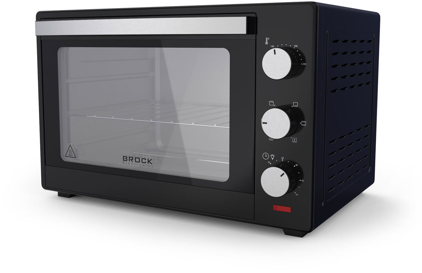 BROCK Electronics Oven TO 3001 BK (30 liter, Hetelucht, Grill, Zwart)