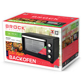 BROCK Electronics Oven TO 3001 BK (30 liter, Hetelucht, Grill, Zwart)