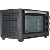 BROCK Electronics Oven TO 3001 BK (30 liter, Hetelucht, Grill, Zwart)