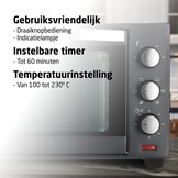 BROCK Electronics Oven TO 3001 BK (30 liter, Hetelucht, Grill, Zwart)