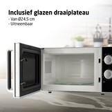 BROCK Electronics Solo Magnetron MWO 2012 SS (20 liter, Zwart/Grijs)