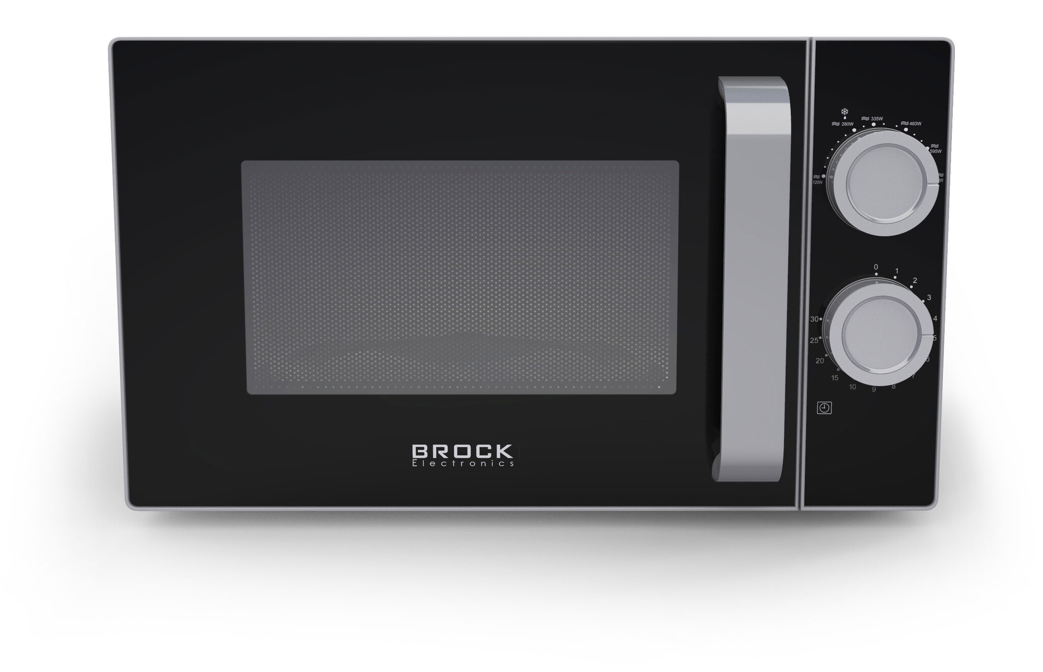 BROCK Electronics Solo Magnetron MWO 2012 SS (20 liter, Zwart/Grijs)
