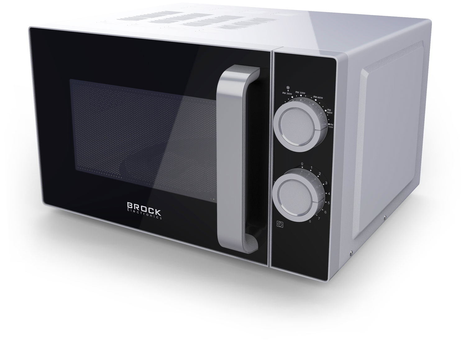 BROCK Electronics Solo Magnetron MWO 2012 SS (20 liter, Zwart/Grijs)