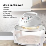 BROCK Electronics Halogeenoven HO 1701 WH (17 liter, Heteluchtoven, Wit)