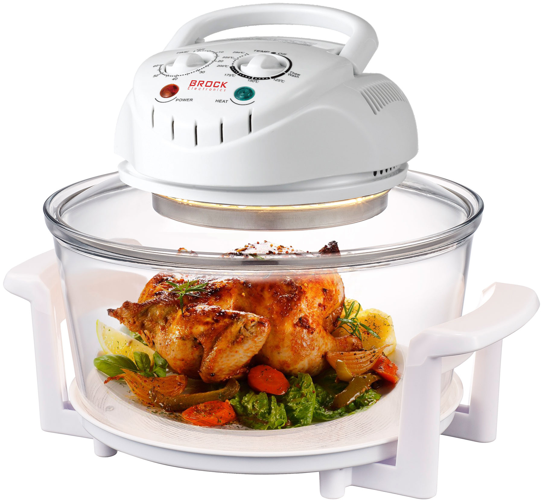 BROCK Electronics Halogeenoven HO 1701 WH (17 liter, Heteluchtoven, Wit)