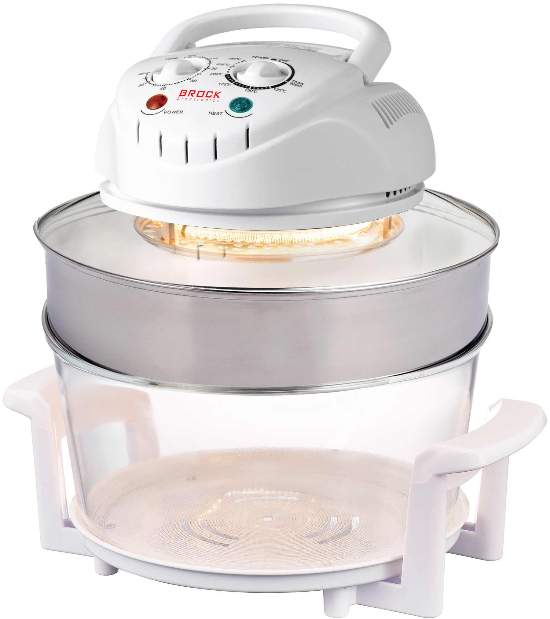 BROCK Electronics Halogeenoven HO 1701 WH (17 liter, Heteluchtoven, Wit)