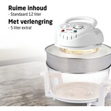 BROCK Electronics Halogeenoven HO 1701 WH (17 liter, Heteluchtoven, Wit)