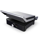 BROCK Electronics Contactgrill HCG 5000 SS (2000W, Anti-aanbaklaag, RVS)