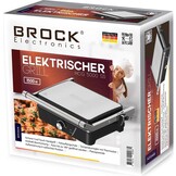 BROCK Electronics Contactgrill HCG 5000 SS (2000W, Anti-aanbaklaag, RVS)
