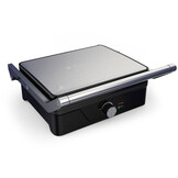 BROCK Electronics Contactgrill HCG 5000 SS (2000W, Anti-aanbaklaag, RVS)