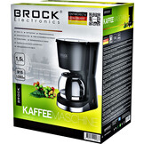 BROCK Electronics Koffiezetapparaat CM 1501 SS - 1.5 liter