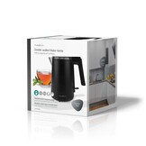 Nedis KAWK360EBK Waterkoker (1 liter, RVS binnenwand, Zwart)