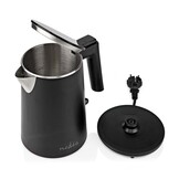 Nedis KAWK360EBK Waterkoker (1 liter, RVS binnenwand, Zwart)
