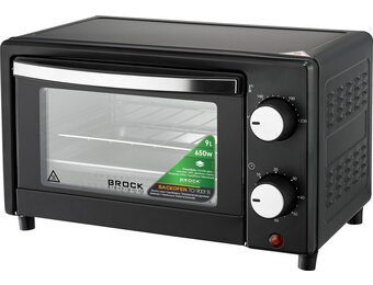 BROCK Electronics Mini Oven 9L TO 9001 B - Zwart