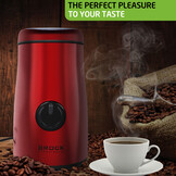 BROCK Electronics Elektrische Koffiemolen CG 2050 RD - Rood