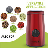 BROCK Electronics Elektrische Koffiemolen CG 2050 RD - Rood