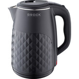 BROCK Electronics Waterkoker WK 0618 BK (1.8 liter, RVS binnenwand, Zwart)