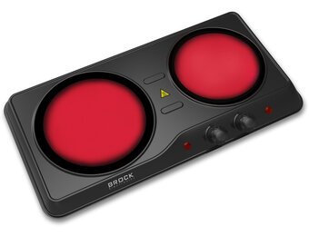 BROCK Electronics Infrarood Kookplaat HPI 3002 BK - Zwart