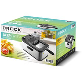 BROCK Electronics Frituurpan DF 3001 SS (2200W, 3,2 liter)