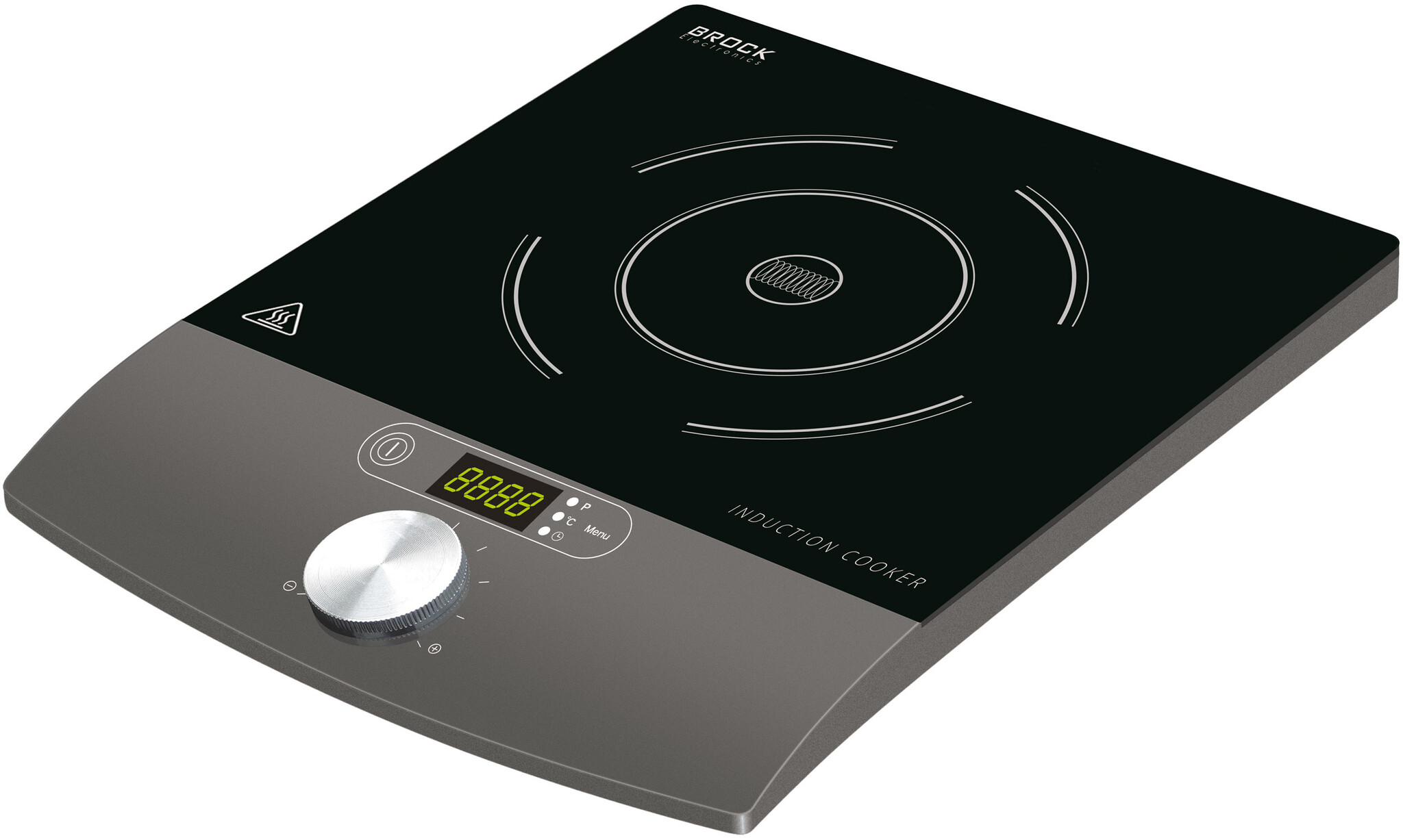 BROCK Electronics Inductiekookplaat HP 2001 GY (1800W, Glaskeramiek, Ø 17 cm)