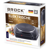 BROCK Electronics Elektrische Kookplaat EP 1500 BK (1500W, Ø 18,5 cm)