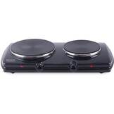 BROCK Electronics Elektrische Kookplaat EP 2000 BK (1500W + 1000W, Ø 18,5 cm + Ø 15,5 cm)