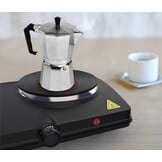 BROCK Electronics Elektrische Kookplaat EP 2000 BK (1500W + 1000W, Ø 18,5 cm + Ø 15,5 cm)