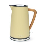 Nedis KAWK510EYW  Waterkoker (1.7 liter, Houten handvat, Geel)