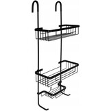 Ruhhy 16723 Hangend Doucherek (Zwart, Monteren zonder boren)