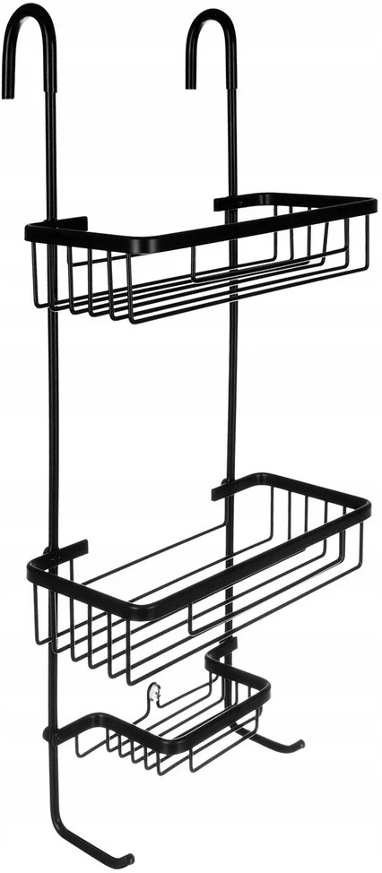 Ruhhy 16723 Hangend Doucherek (Zwart, Monteren zonder boren)
