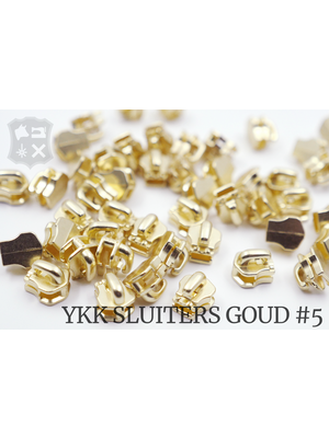YKK Metaal Exclusieve YKK sluiter #5, goud (5 stuks)