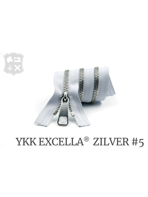 YKK Excella® YKK Excella Rits #5 zilver op maat (enkel) - IJsgrijs 369