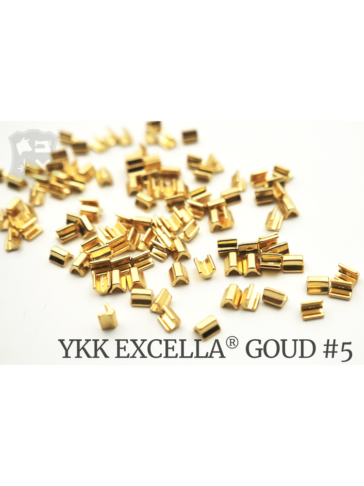 YKK Excella® Excella® eindstops #5, Top, Golden Brass (40 stuks)