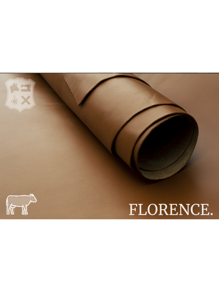 Florence Cognac - Florence collectie: Strak glad leder met een zijdeglans