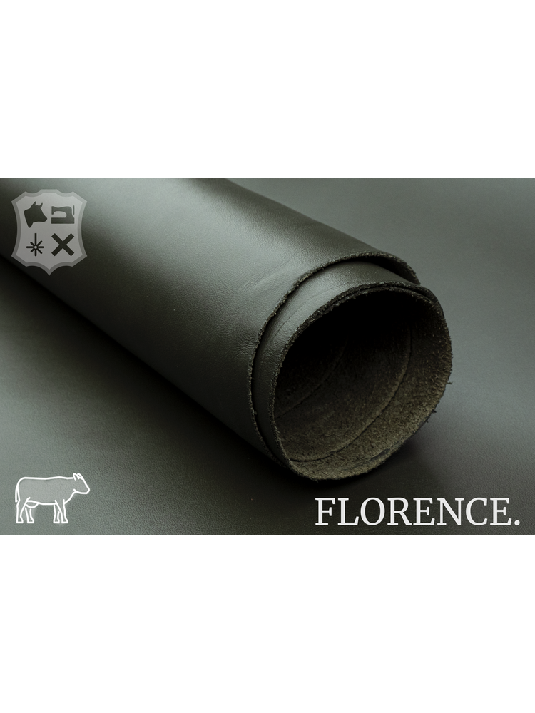 Florence Olive - Florence collectie: Strak glad leder met een zijdeglans