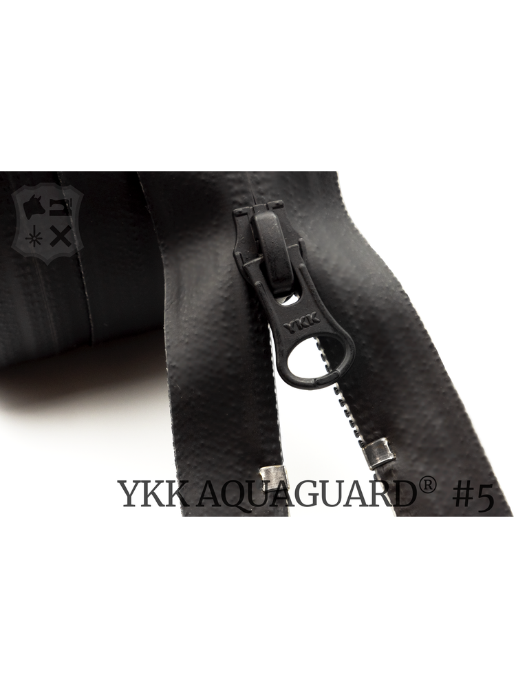 YKK Aquaguard® rits #5 mat zwart, geremd, enkel - (ZA19 - zwart 580)