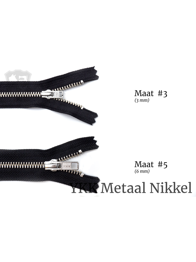 YKK Metaal YKK Metalen rits #3 Zilver, geremd, 15 cm - Paars 380