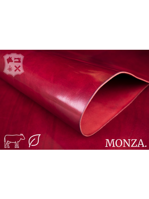 Monza Retro rood plantaardig gelooid tuigleder - De Monza Collectie