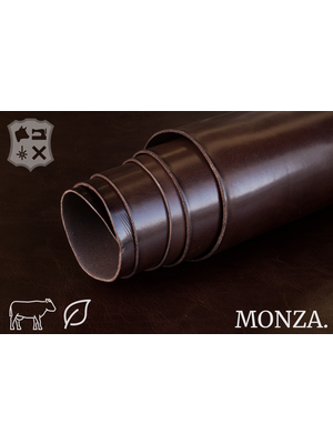 Monza Donkerbruin plantaardig gelooide tuigleder - De Monza Collectie