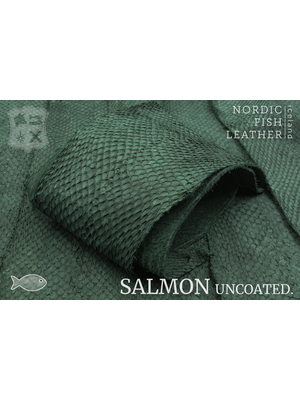 Nordic Fish Leather Visleer Zalm in de kleur Fura 904s (groen), niet gefinisht