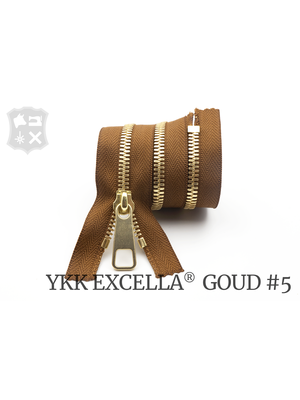 YKK Excella® YKK Excella Rits #5 Goud op maat (enkel) - (C17 - Cognac 859)