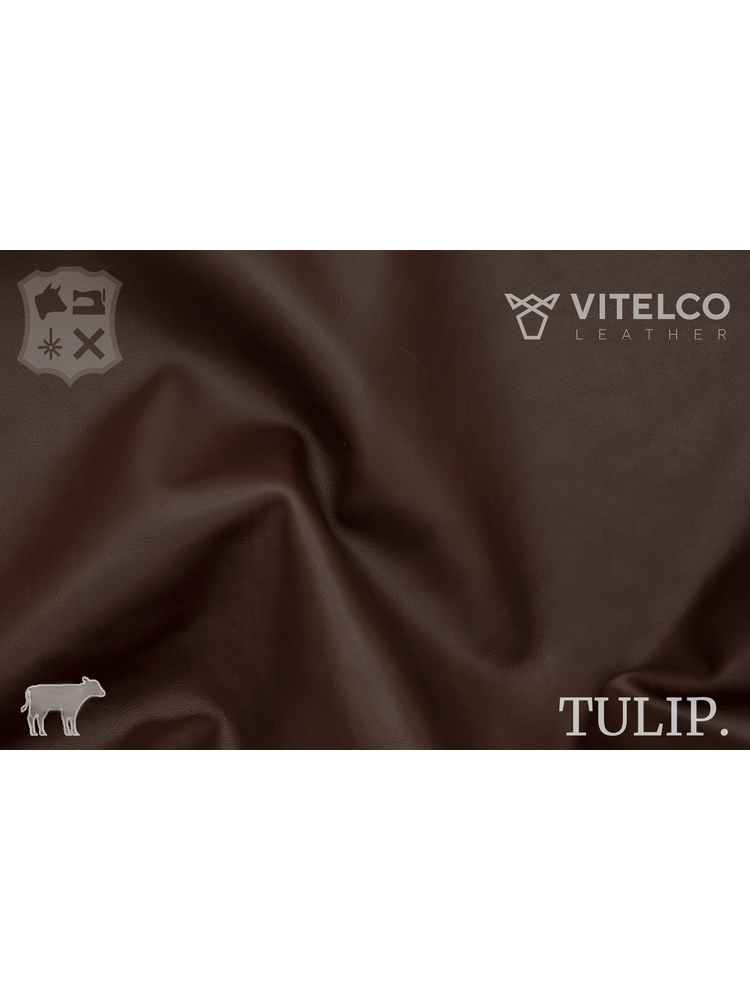 Vitelco Leather Tuscany Brown Bruin - Tulip collectie: Soepele kalfsleder met een rijke en zachte touch