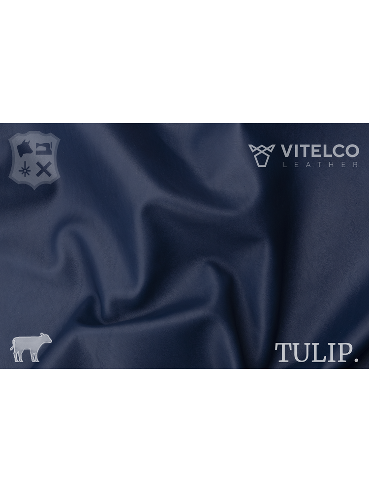 Vitelco Leather Jasper Blue blauw- Tulip collectie: Soepele kalfsleder met een rijke en zachte touch