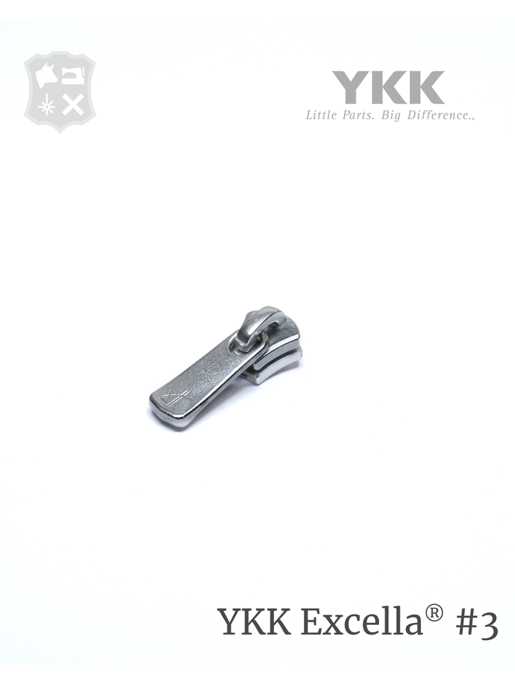 YKK Excella® Excella® sluiter & puller #3,  zilver