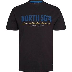North56 T-shirt 99865/099 zwart 8XL