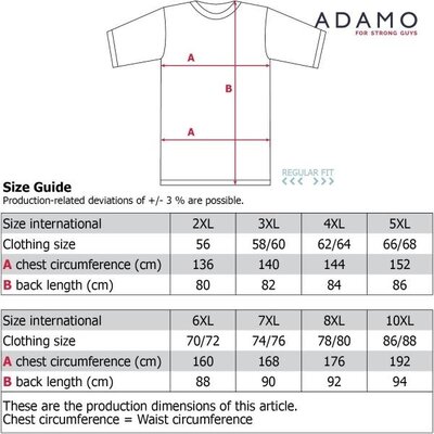 Adamo T-shirt 131435/360 8XL