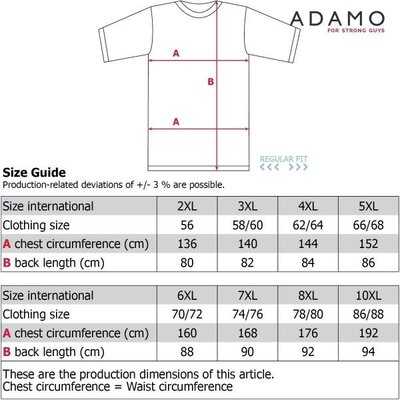 Adamo T-shirt 131435/360 10XL