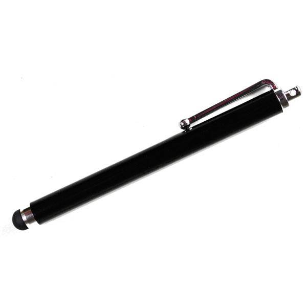 Stylus pen soft touch met clip Zwart afbeelding